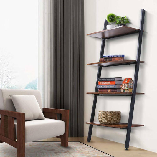Industrial Ladder Bookshelf Display Shelving Storage Shelf Plant Flower Stand