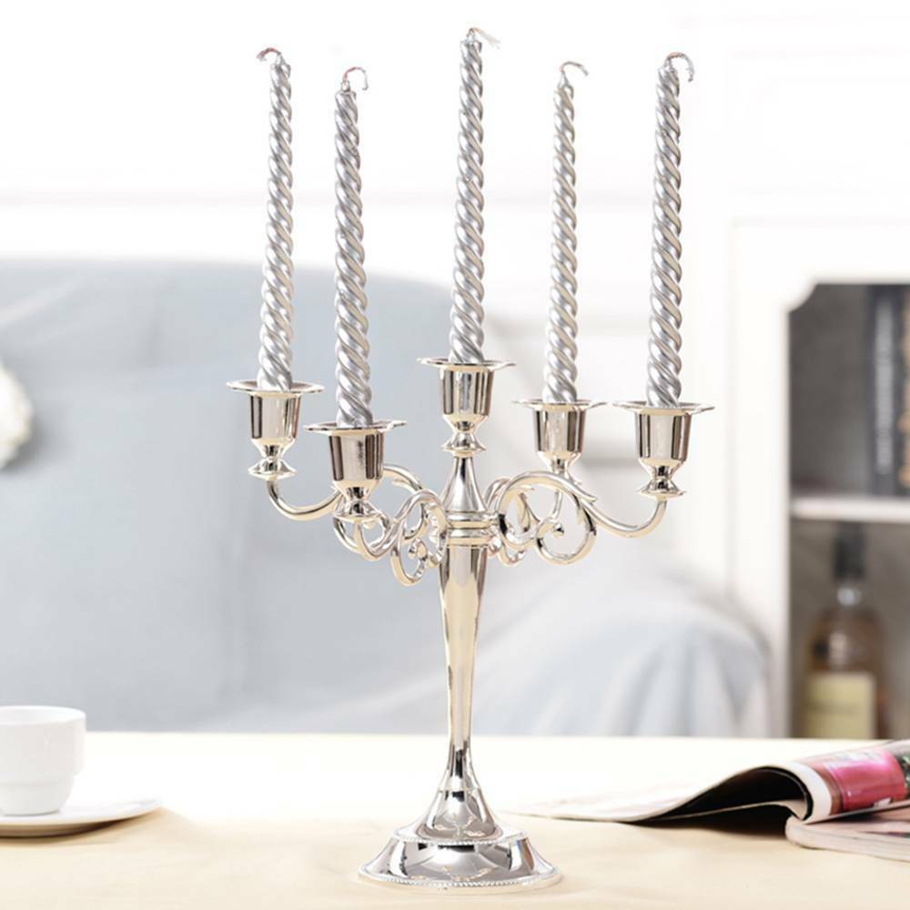 Table Candlesticks Candelabra Home Party Wedding Dining 5-Arm Candle Holder  New