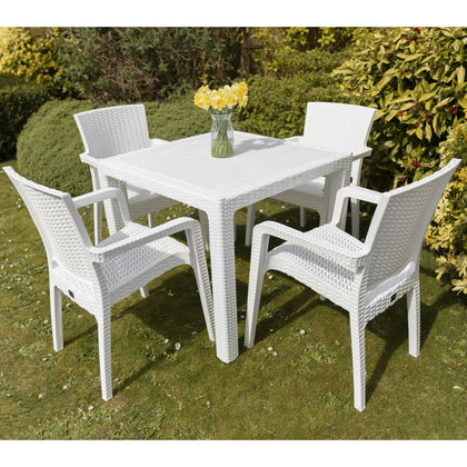 Garden Outdoor Patio Furniture Set 4 Chairs Table Coffee Bistro Set Rattan Style