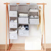 5 Layers Tidy Hanger Hanging Wardrobe Storage Organiser Shelf Clothes Bag Box CO
