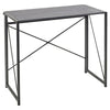Rectangle Wooden Folding Table Steel Legs Computer Work Office Desk Bedroom