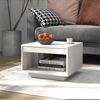Coffee Table White 50x50x33.5 cm Solid Pinewood Living Room Quality Unit