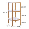3Tier Bamboo Wood Corner Ladder Shelf Shelving Unit Corner Storage Rack Bookcase