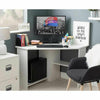 White Corner Kids Desk Modern Office Computer Table PC Laptop Study Gaming Desk