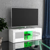 Eclipse LED TV Unit 2 Door Cabinet Stand Furniture MDF Matte Gloss White