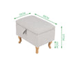 Rectangle Fabric Ottoman Storage Chest Padded Footstool Pouffe Chair Bench Trunk