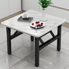 Foldable Kids Dining Table 60/80cm Square Desk Marble Effect Coffee Side Table