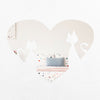 Walplus Heart Shape Cats Mirror Wall Sticker Art Decal Home Decorations