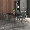 Mondeer Dining Table and 4/6 Upholstered Chairs with Metal Legs Dining Kitchen