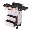 Rolling Beauty Salon Makeup Trolley Travel Drawer Suitcase Hairdressing Nail Box