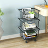 Large 3 Tier Kitchen Fruit Vegetable Holder Storage Trolley Basket Rack UK