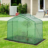 Walk-In Portable Greenhouse Mini Grown House Steel Frame Window Green