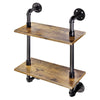 2 Tier Industrial Floating Shelves Pipe Shelf Rustic Steampunk Shelving Brackets