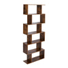 Wood Modern Book Shelves 4 /6 Tier S Shape Bookshelf Case Storage Unit Bookcase