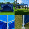 Gazebo 3x3M Heavy Duty Stronger Waterproof Fully Garden Canopy Tent With 4 Sides