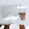 Bathroom Mirror Cabinet With Large Storage Cupboard Shelf Triple Door Wall Hung