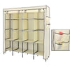 Clothes Closet Portable Wardrobe Clothes Storage Rack 12 Shelves 4 Pockets UKDC.