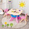 Kids Table Chair Set Children Toddler Study Painting Desk Home School W/ Drawers