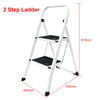 Folding 2 Step Ladder Non Slip Tread Safety Steel Small Stool Ladders Kitchen