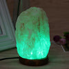 LED Salt Lamp White Himalayan Natural Rock Crystal Healing Ionizing Night Light
