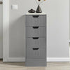 4 Drawer Bathroom Cabinet Chest Wooden Storage Cupboard Unit Grey Freestanding