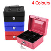 6" inch Small Key Lock Petty Cash / Piggy Bank Money Box Pot Safe Lockable Safe