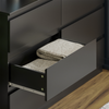 Modern Black 6 Drawer Chest of Drawers Wardrobe Bedside Cabinet Sideboard Wide