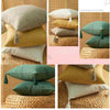 Linen Cotton Pillow Cover With Tassels Home Decor Cushion Cover 45x45cm