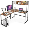 L-Shaped Corner Computer Desk Large PC Table Workstation with Storage Bookcase