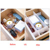 8X Adjustable Drawer Dividers Organiser Socks Plastic Closet Separator Flexible