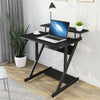 Small Computer Desk PC Laptop Table w/ 2 Shelves Home Office Study Workstation