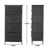 Fabric Chest of Drawers Cabinet Storage Unit Bedside Table w/ 4 Drawers