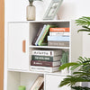 Free Standing Bookcase Shelves Unit Storage Cabinet w/ Two Doors White