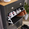 Graphite Grey Oak 2 Door Shoe Cabinet 1 Drawer Hallway Storage Cupboard