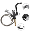 Kitchen Sink Mixer Taps 360° Swivel Spout With Pull Out Spray Faucet & 2 Hose