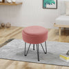 Velvet Padded Footstool w/ Metal Hairpin Legs Living Room Bedroom Hallway Stool