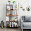 5-Tier Bookshelf Industrial Bookcase Display Metal Frame Storage Ladder Shelf
