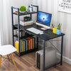 Home Office PC Laptop Table Corner Desk Table W/ 4 Tiers Book Shelves Bookcase