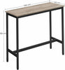 Industrial Breakfast Bar Table Tall Slim Console Table Height Desk Narrow Pub