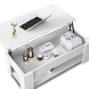 Adjustable Wooden Coffee Table With Storage Lift Top Up Drawer Shelf Living Room
