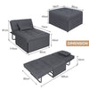 4-in-1 Convertible Folding Sofa Bed Single Sleeper Space Saving Lounger Recliner