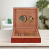 Cedar Wood Wooden Lined Cigar Humidor Humidifier Hygrometer Case Box Brown NEW