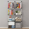 8 Cube DIY Wire Grid Bookcase Storage Shelf Rack Open Organiser Closet Cabinet