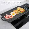 BBQ Cast Iron Grill Griddle Pan Ridged Flat Plate Non Stick Baking Cooking Tray