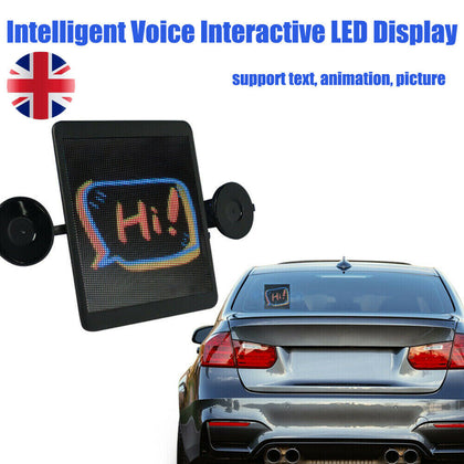 Car LED Display Screen APP Bluetooth-compatible Control Emoticons Board GIF 12V