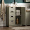 Priano Bathroom Storage Cabinet 4 Drawer 1 Door Cupboard Freestanding Unit Grey