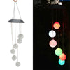 Garden Outdoor Hanging Wind Chimes Solar Powered LED Light Festive Decorations