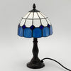 Traditional Tiffany Table Lamp with Stained Glass Multiple Glass Sections