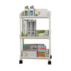 3-Tier Kitchen Storage Trolley Cart Storage Tower Rack Bathroom with Shelf Wheel