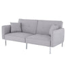 Modern Fabric Sofa Bed 3 Seater Click Clack Living Room Recliner Couch Sofa Grey